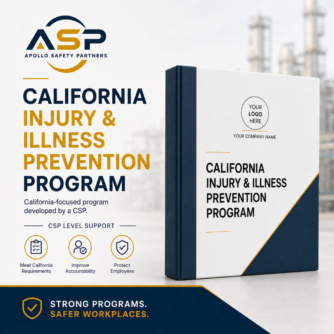 California Injury and Illness Prevention Program prepared by a Certified Safety Professional.