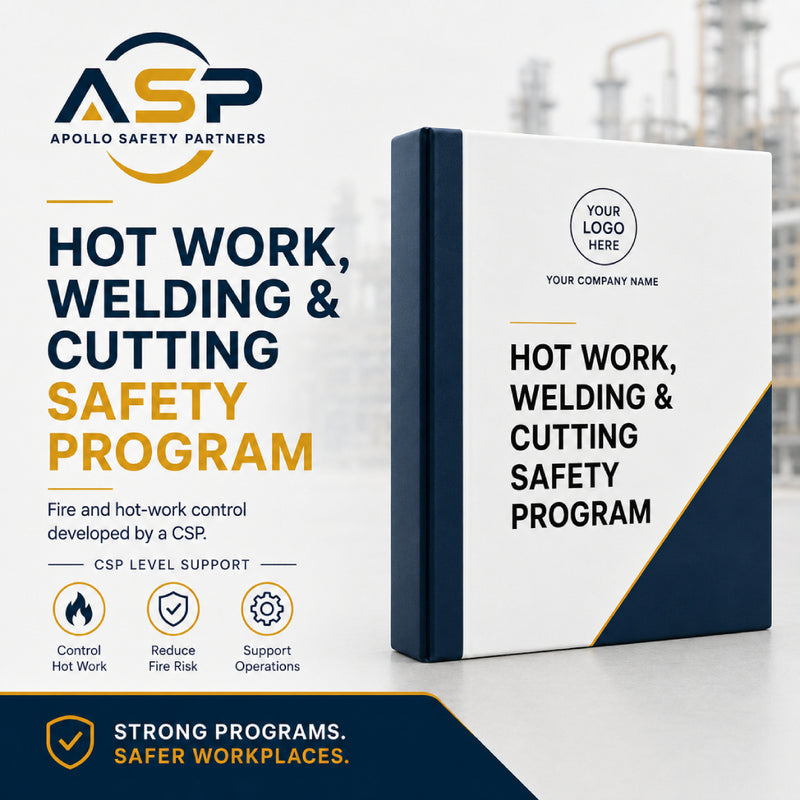 Custom hot work, welding, and cutting safety program.