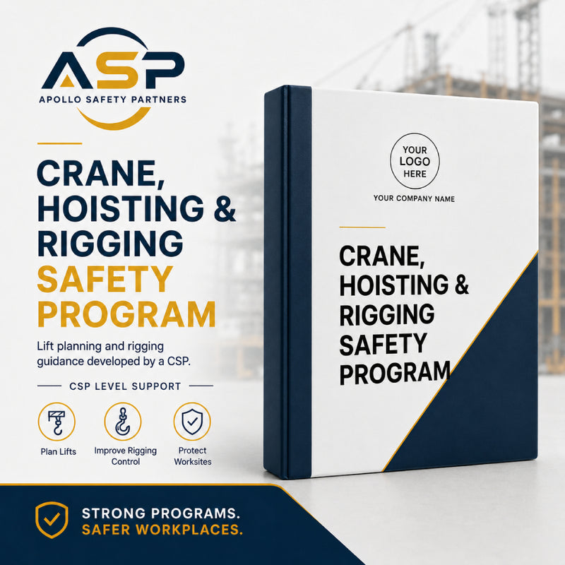 Custom crane, hoisting, and rigging safety program.