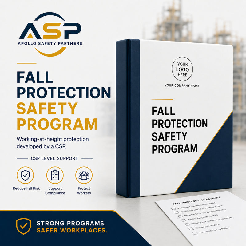 Custom fall protection safety program prepared by Apollo Safety Partners.